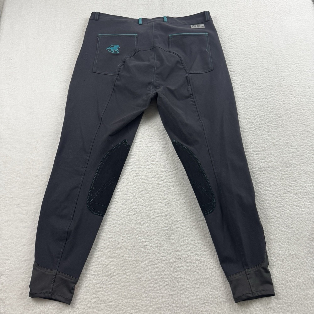 Piper Pants Women's 38R Gray Blue Tapere Equestrian Stretch‎ Horseback Riding - Picture 11 of 14